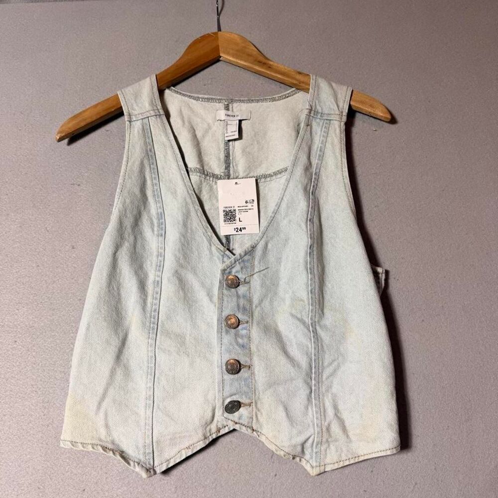 Forever-21 Women's Blue Vest